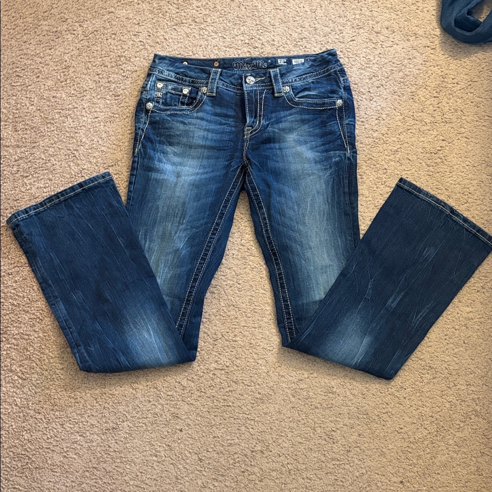 Miss Me Dark Blue Signature Bootcut Jeans